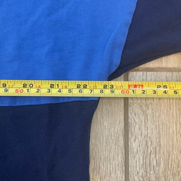 Nike Men’s Colorblock T-Shirt Blue Navy Gray Medium CJ4296-410 Crewneck Cotton - Picture 6 of 9